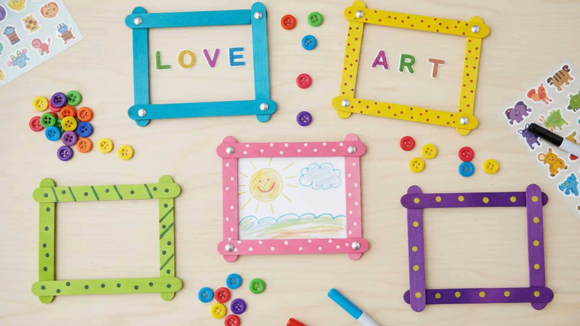 popsicle sticks kids art