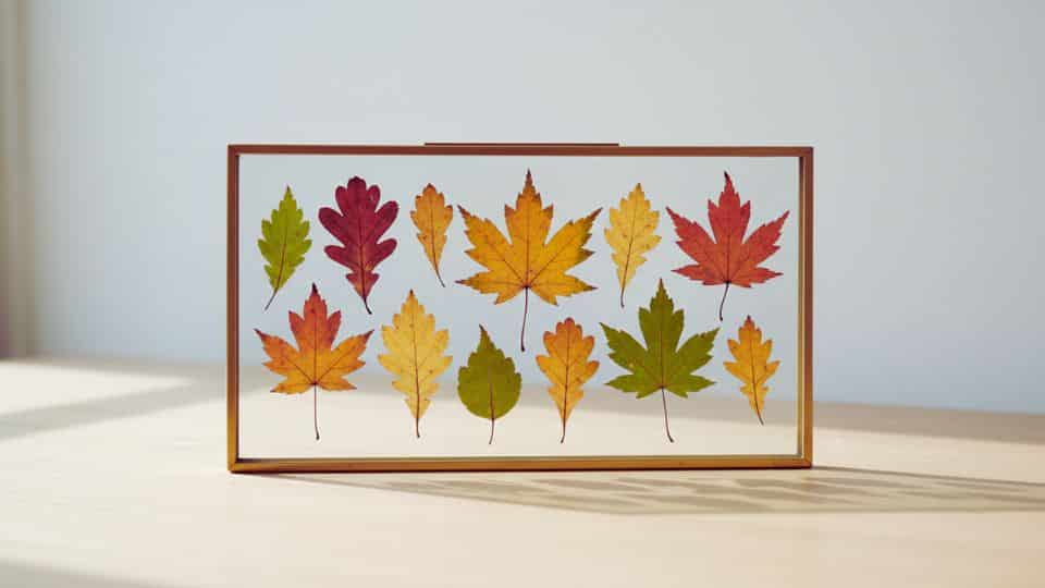 pressed flower and leaf art frames