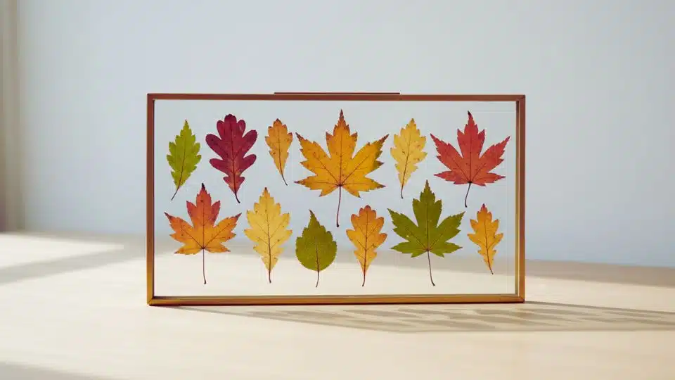 pressed flower and leaf art frames