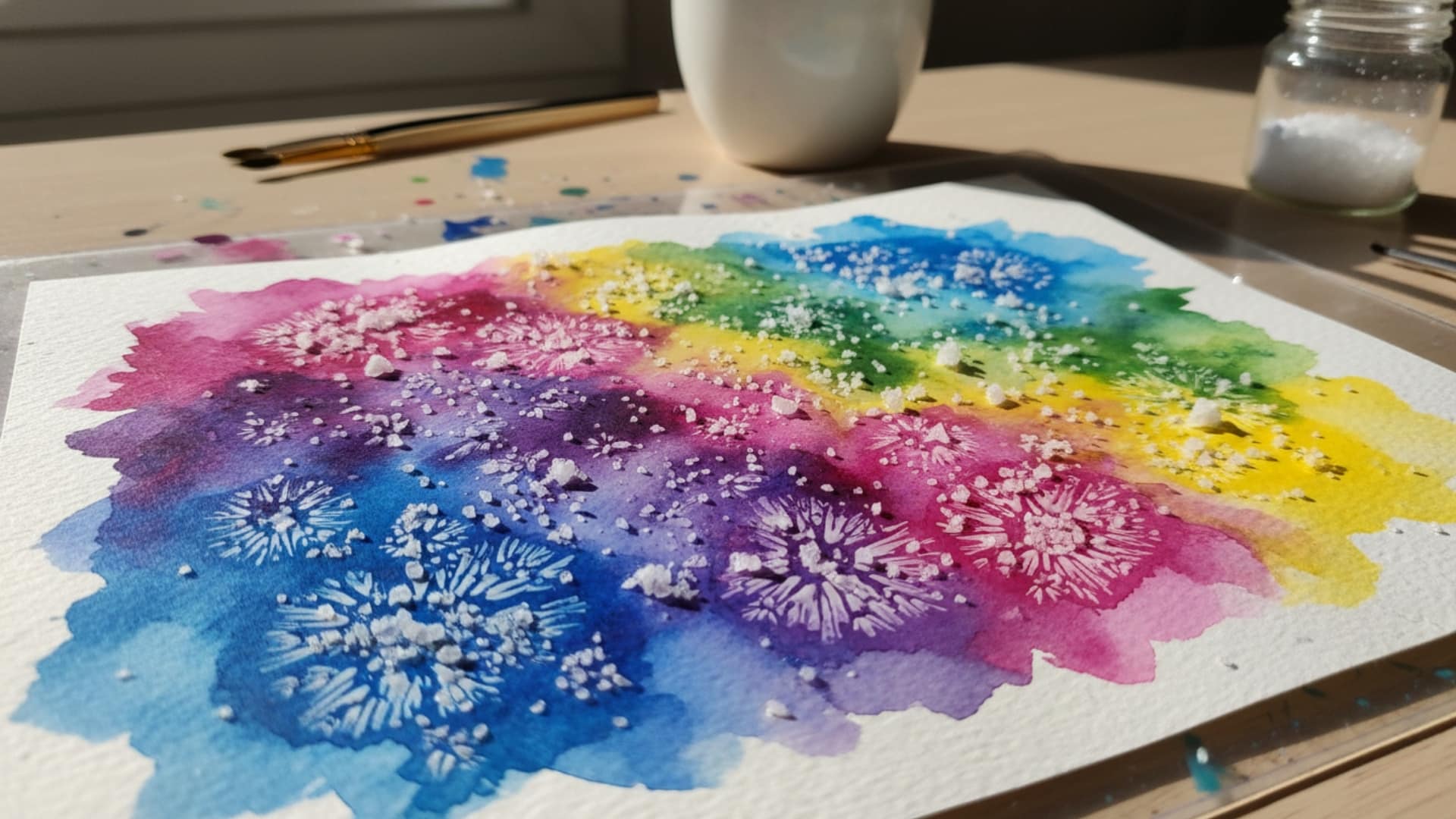 salt watercolour kids project