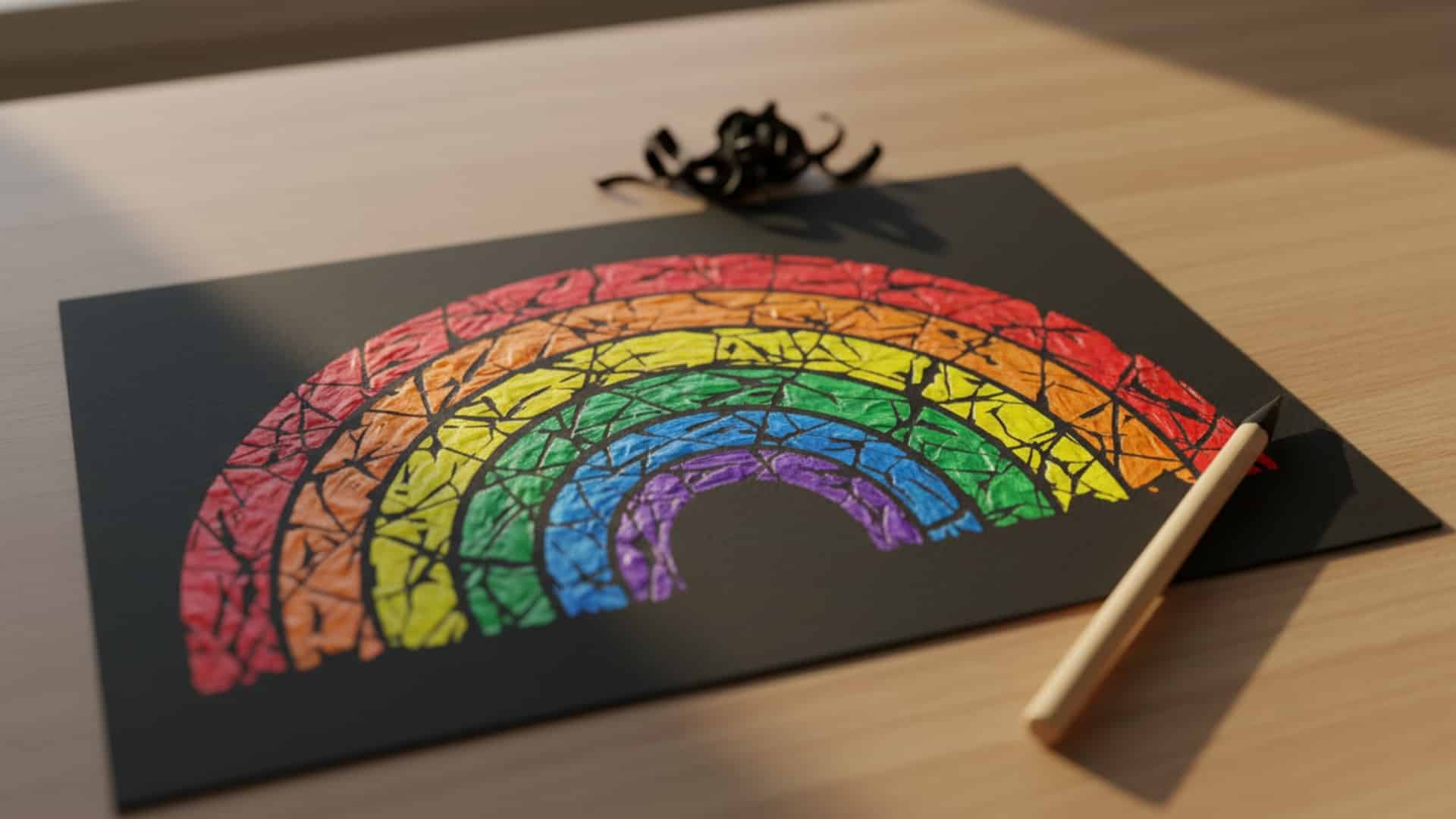 scratch art with crayons kids activities