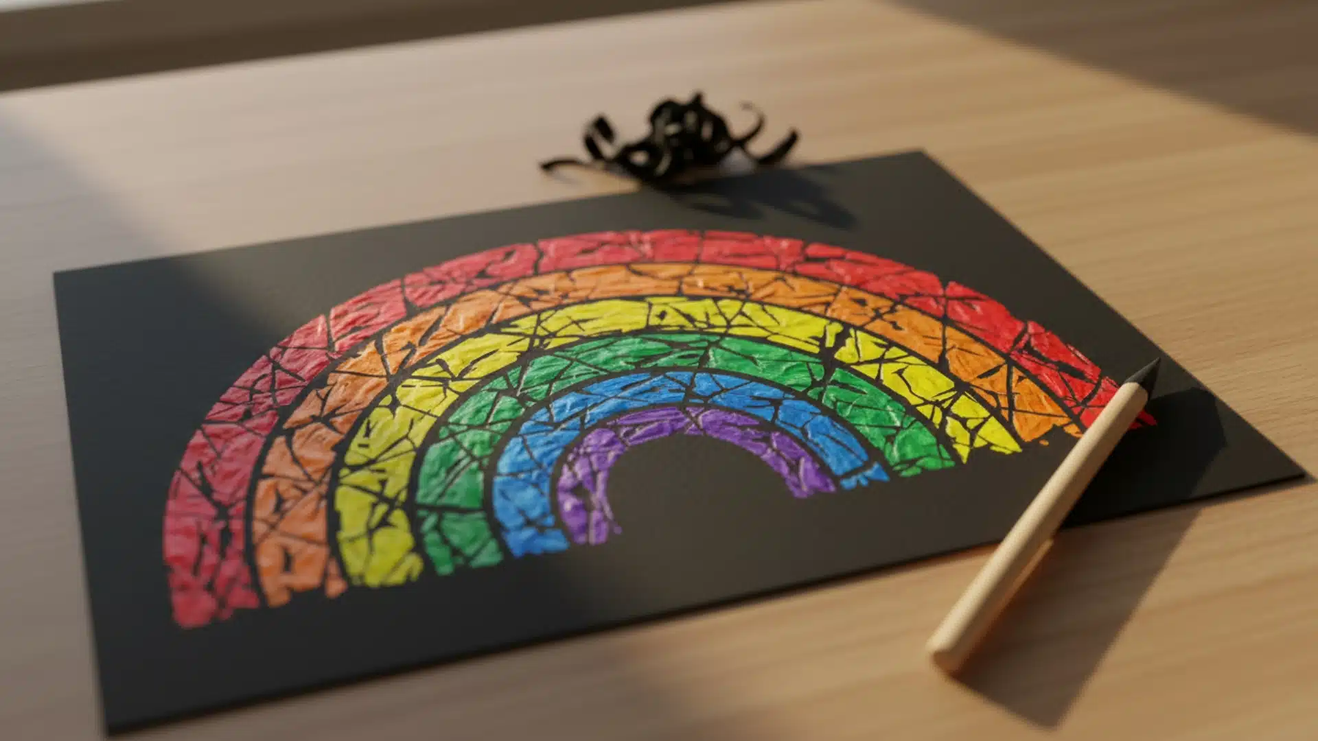 scratch art with crayons kids activities