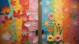 seasonal classroom door art project