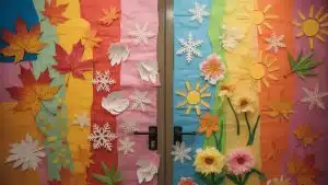 seasonal classroom door art project