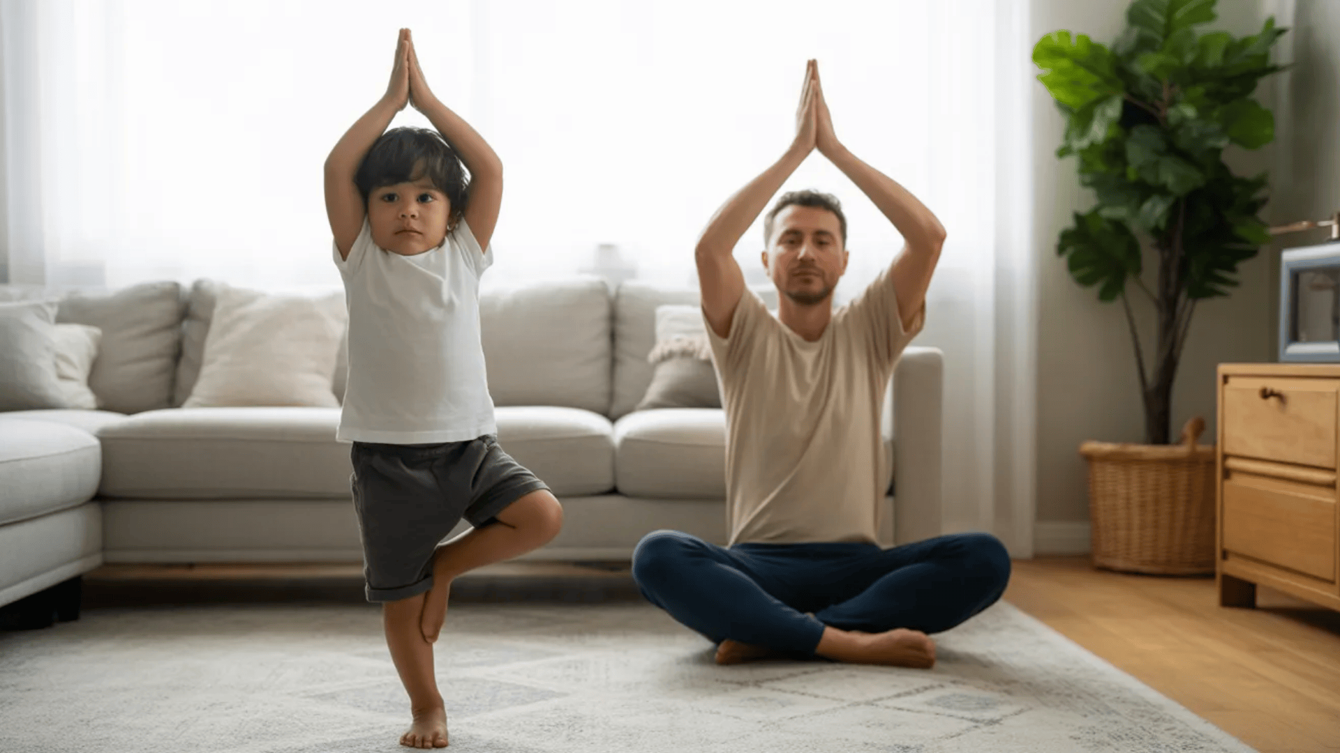 simple yoga or stretching routine