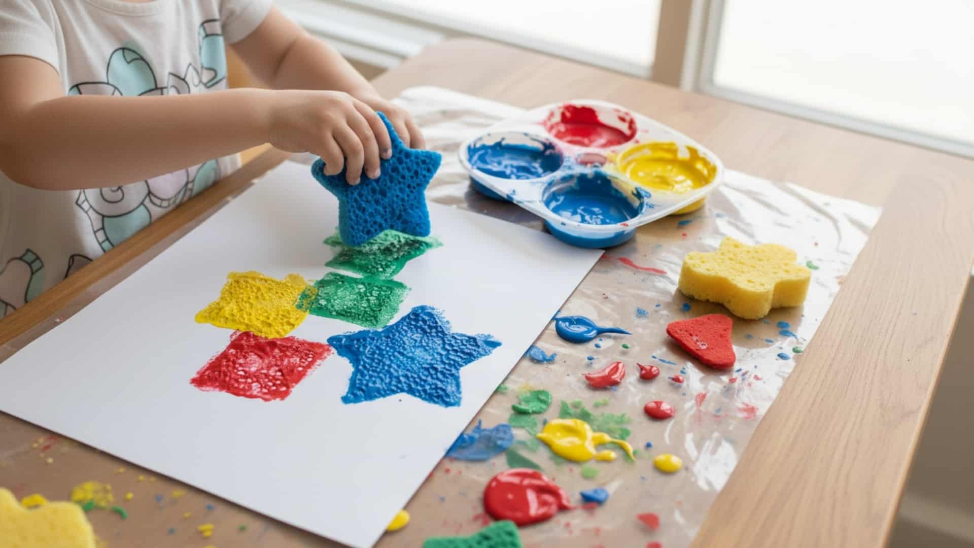 sponge painting kids