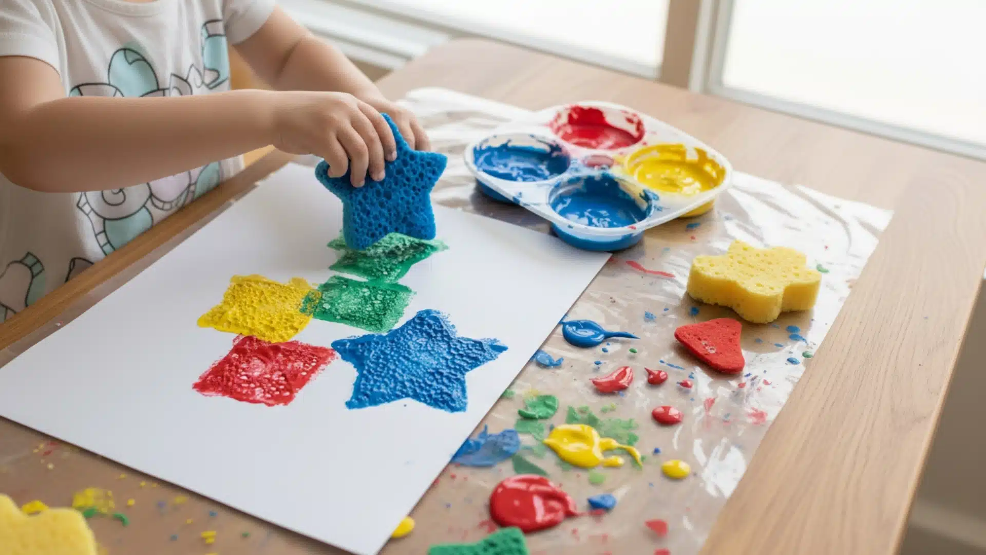 sponge painting kids