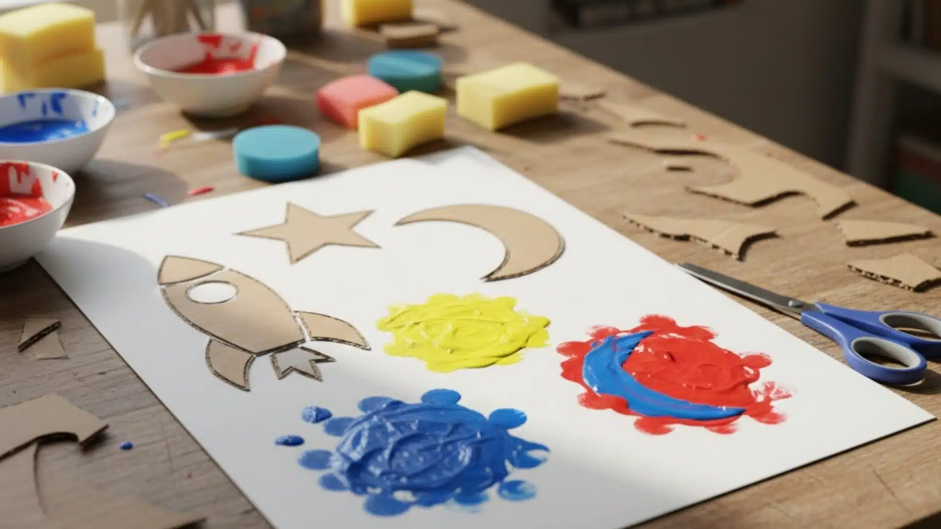 stencil art painting