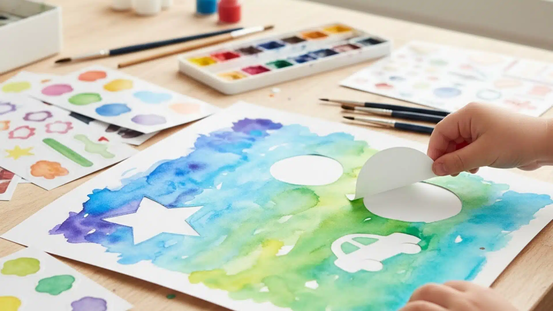 sticker kids art project