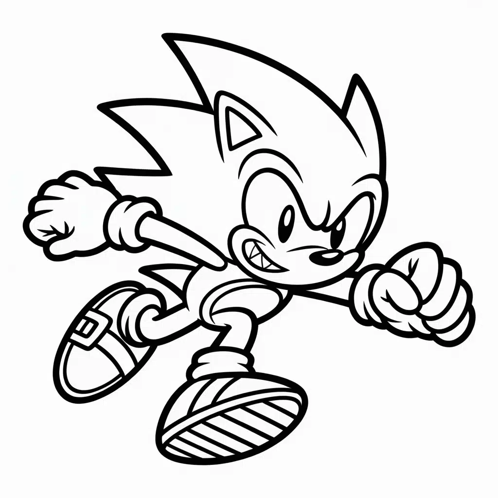 super sonic coloring pages action