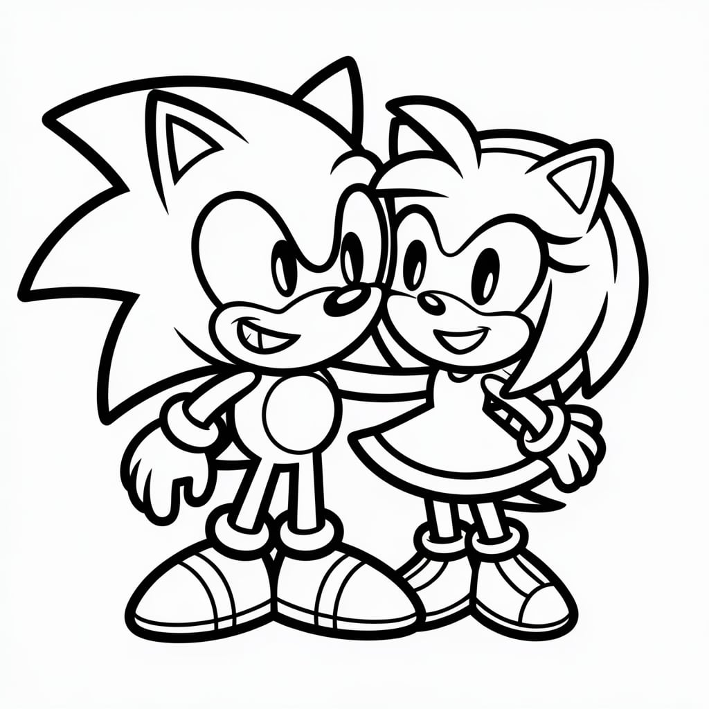 super sonic coloring pages amy rose