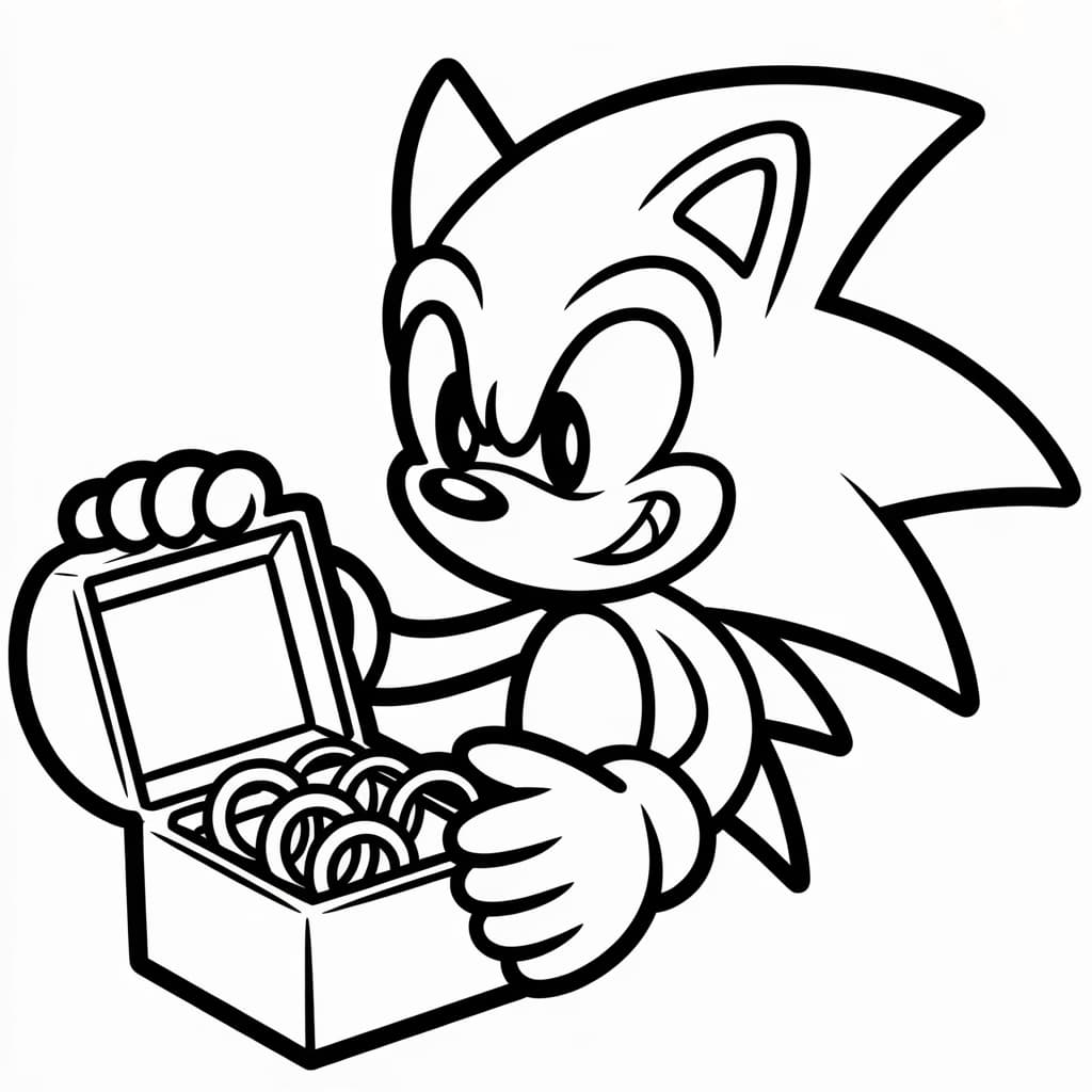 super sonic coloring pages box
