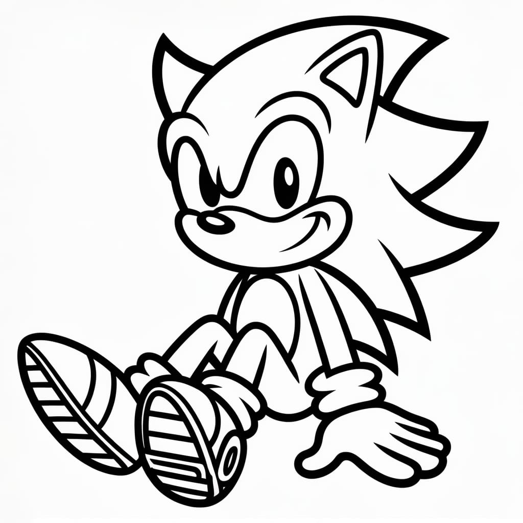 super sonic coloring pages calm