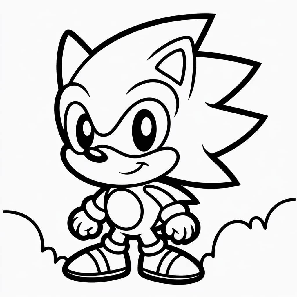 super sonic coloring pages chibi