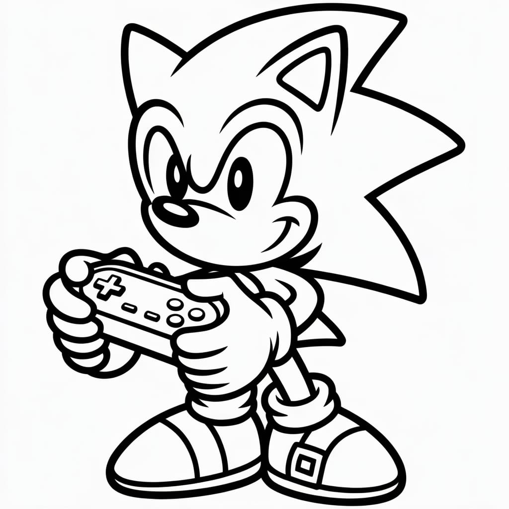 super sonic coloring pages game