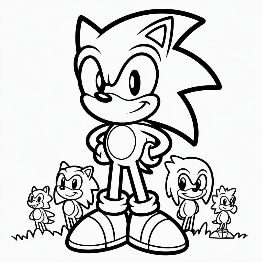 super sonic coloring pages group