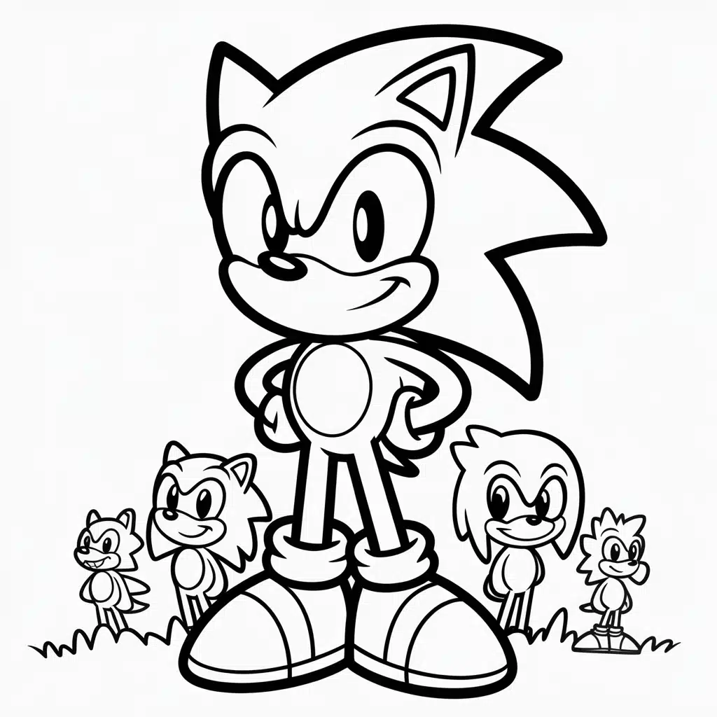 super sonic coloring pages group