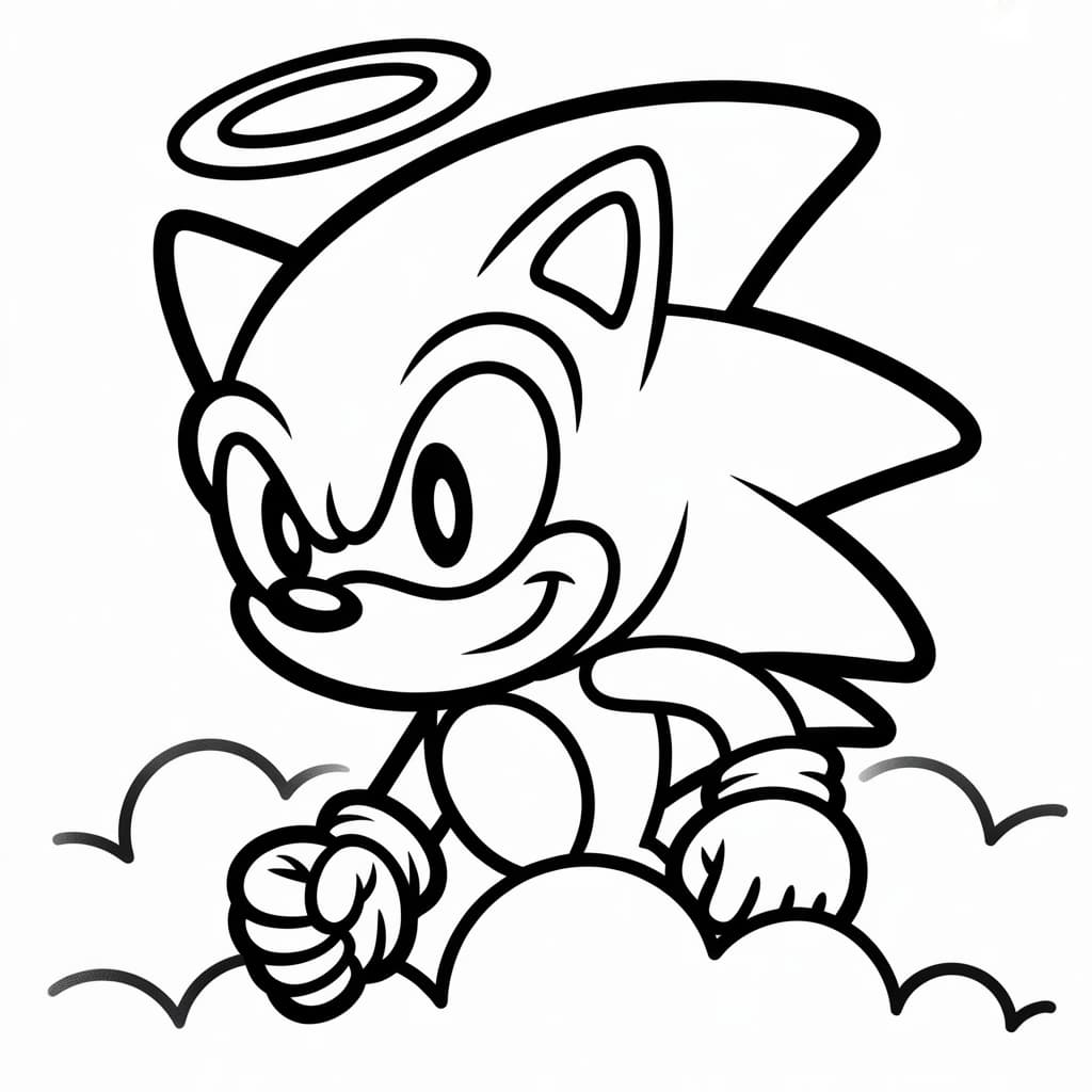 super sonic coloring pages halo