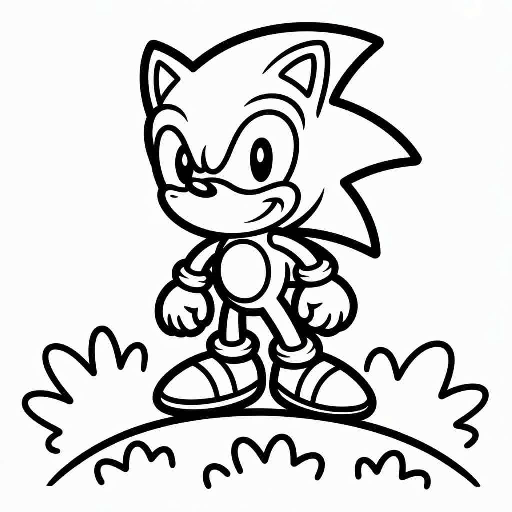 super sonic coloring pages hill