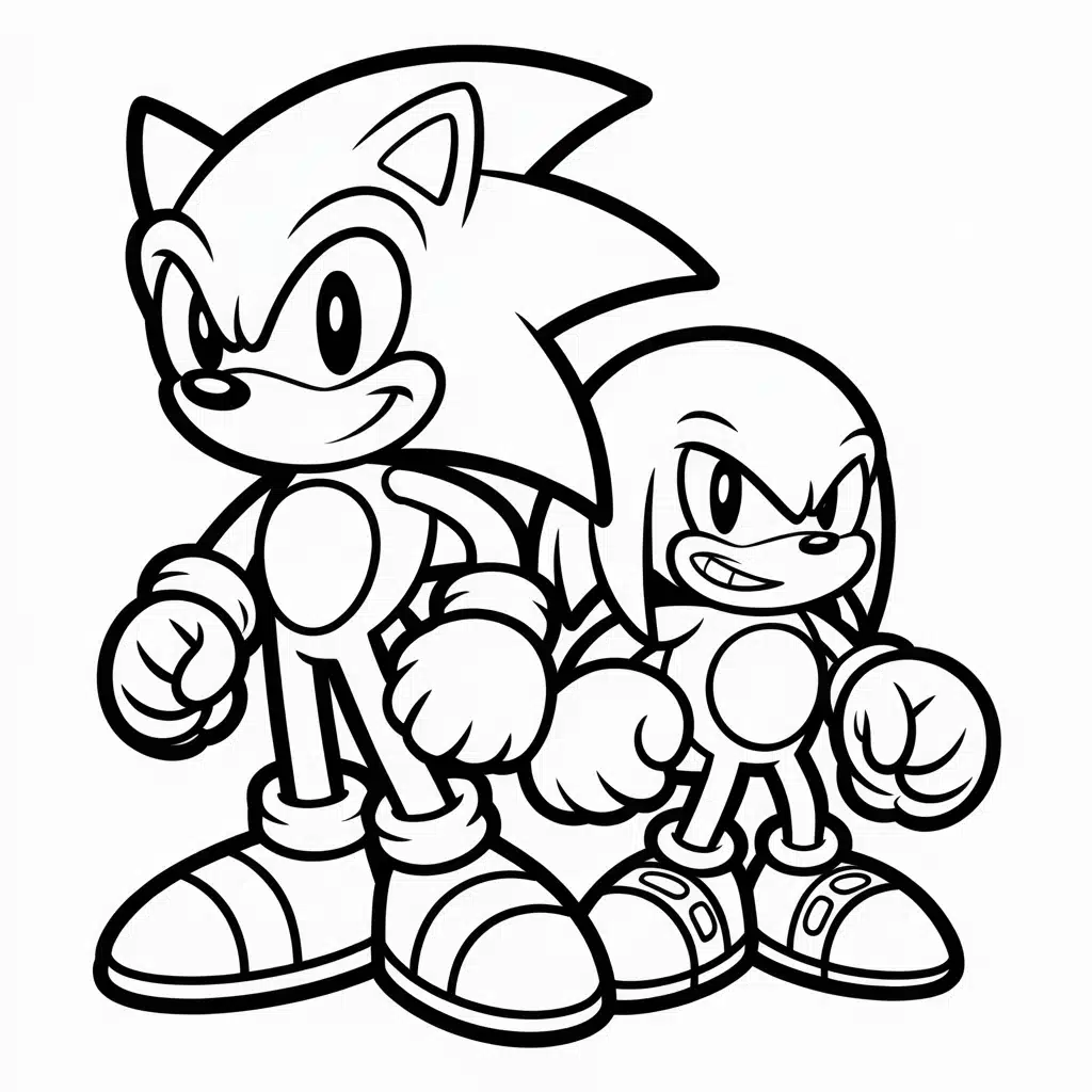 super sonic coloring pages knuckles