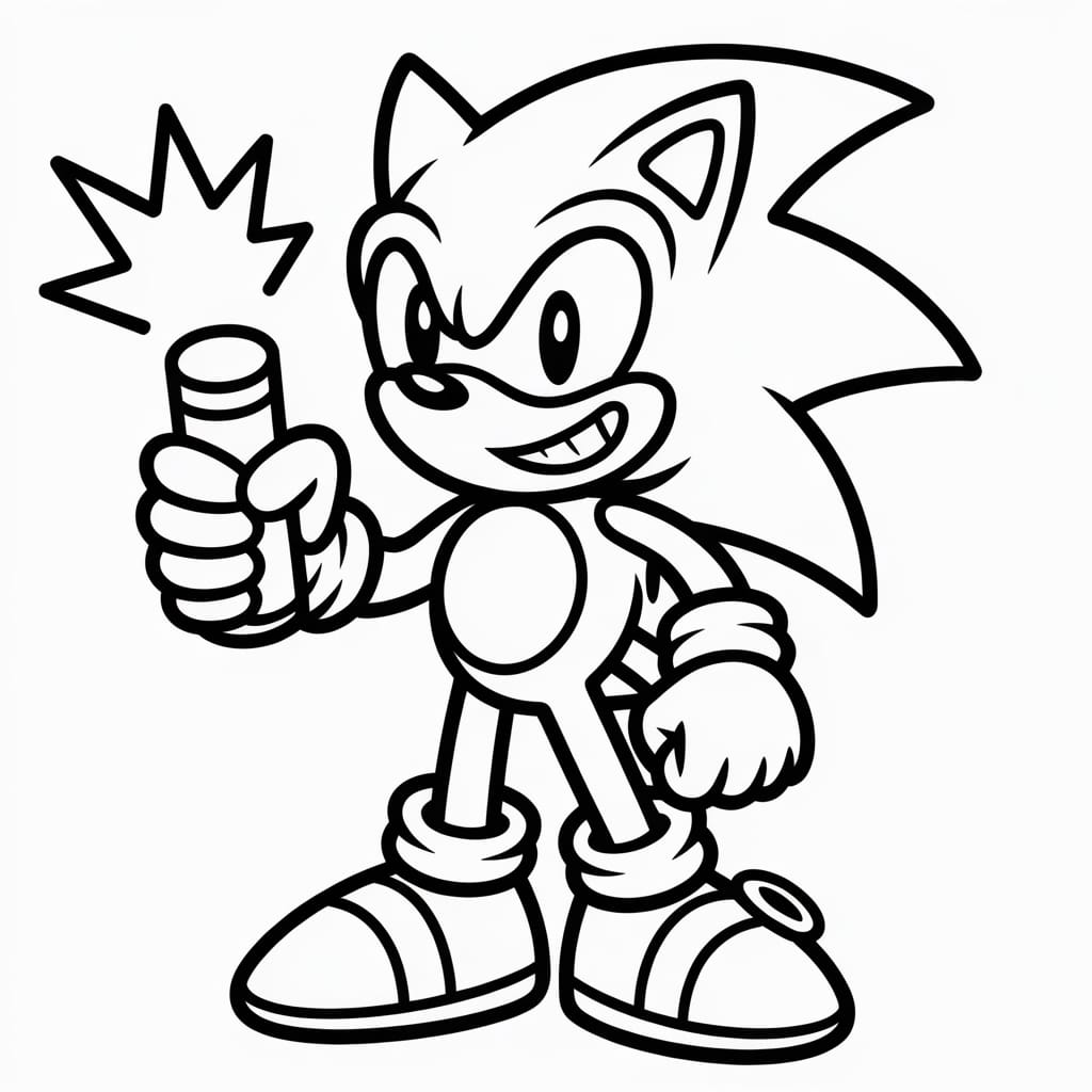 super sonic coloring pages power up