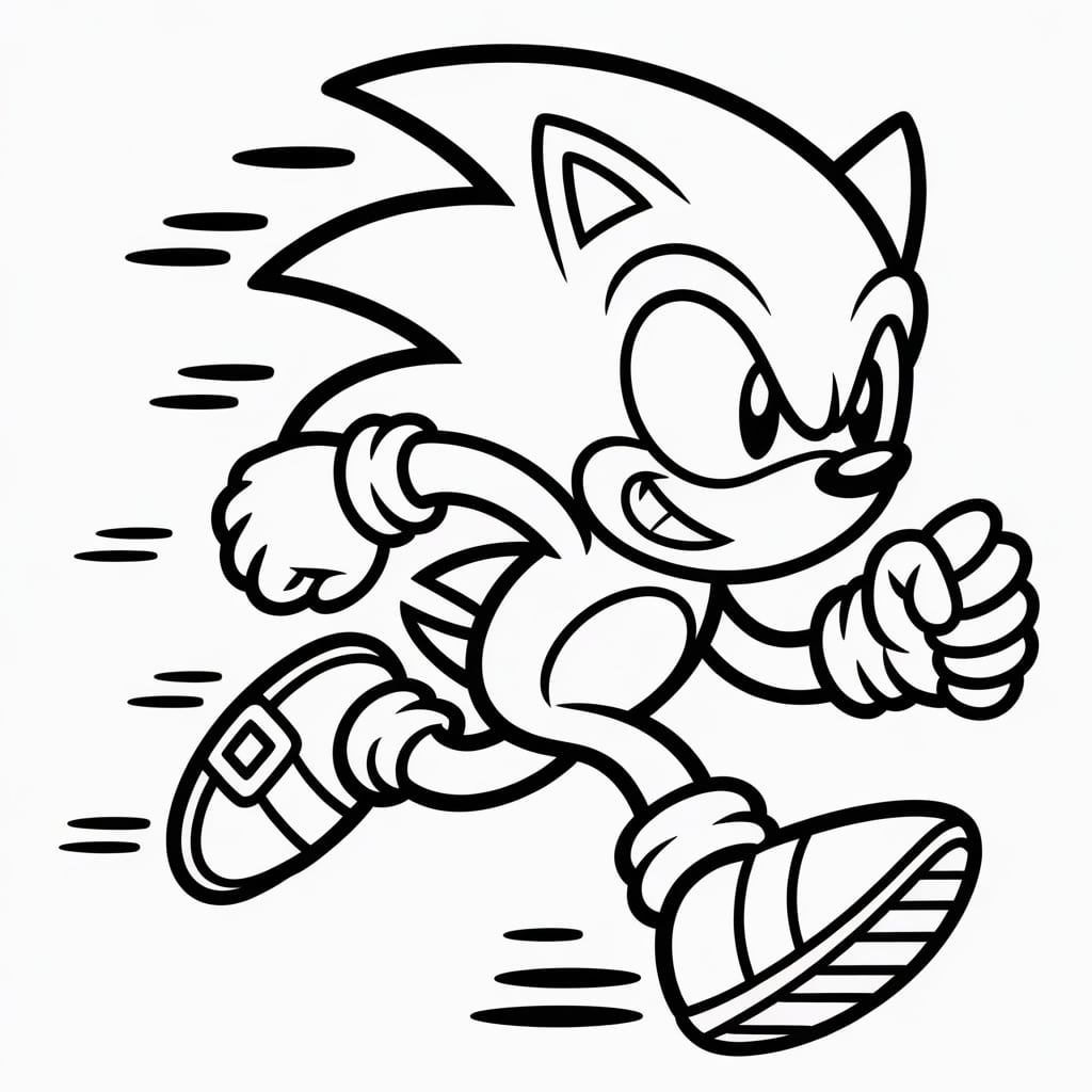 super sonic coloring pages red