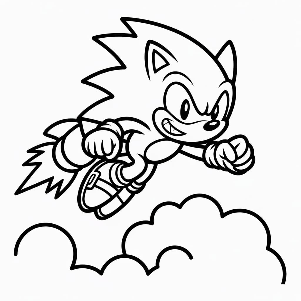 super sonic coloring pages rocket