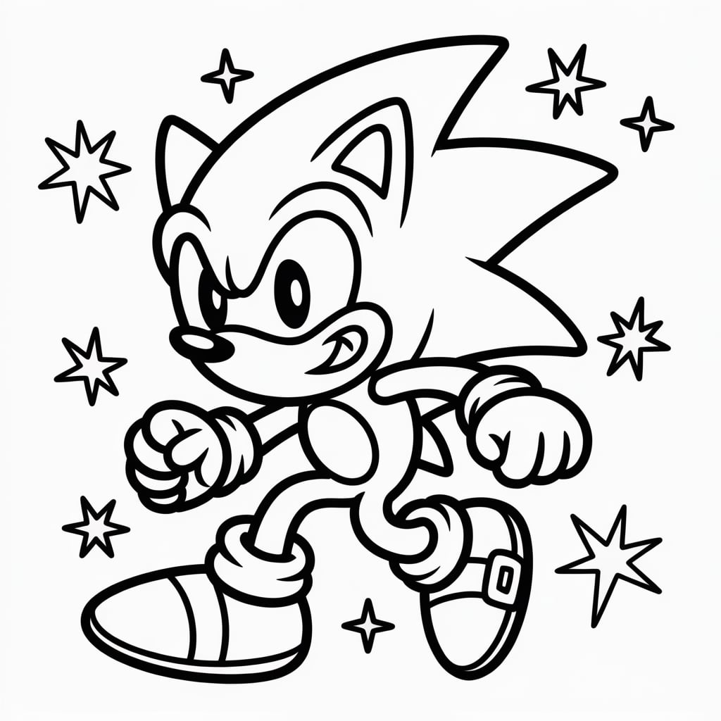 super sonic coloring pages sparks