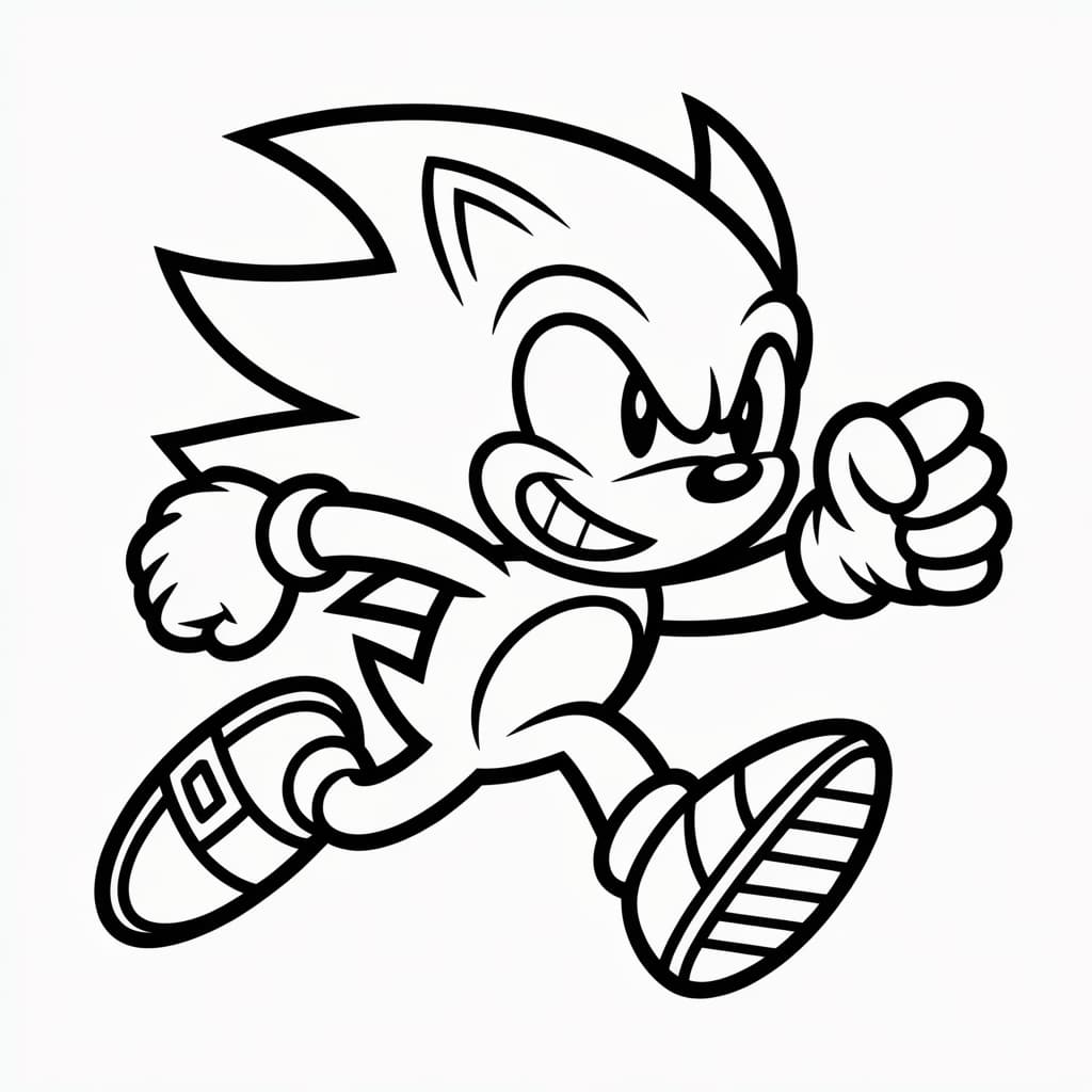 super sonic coloring pages speed