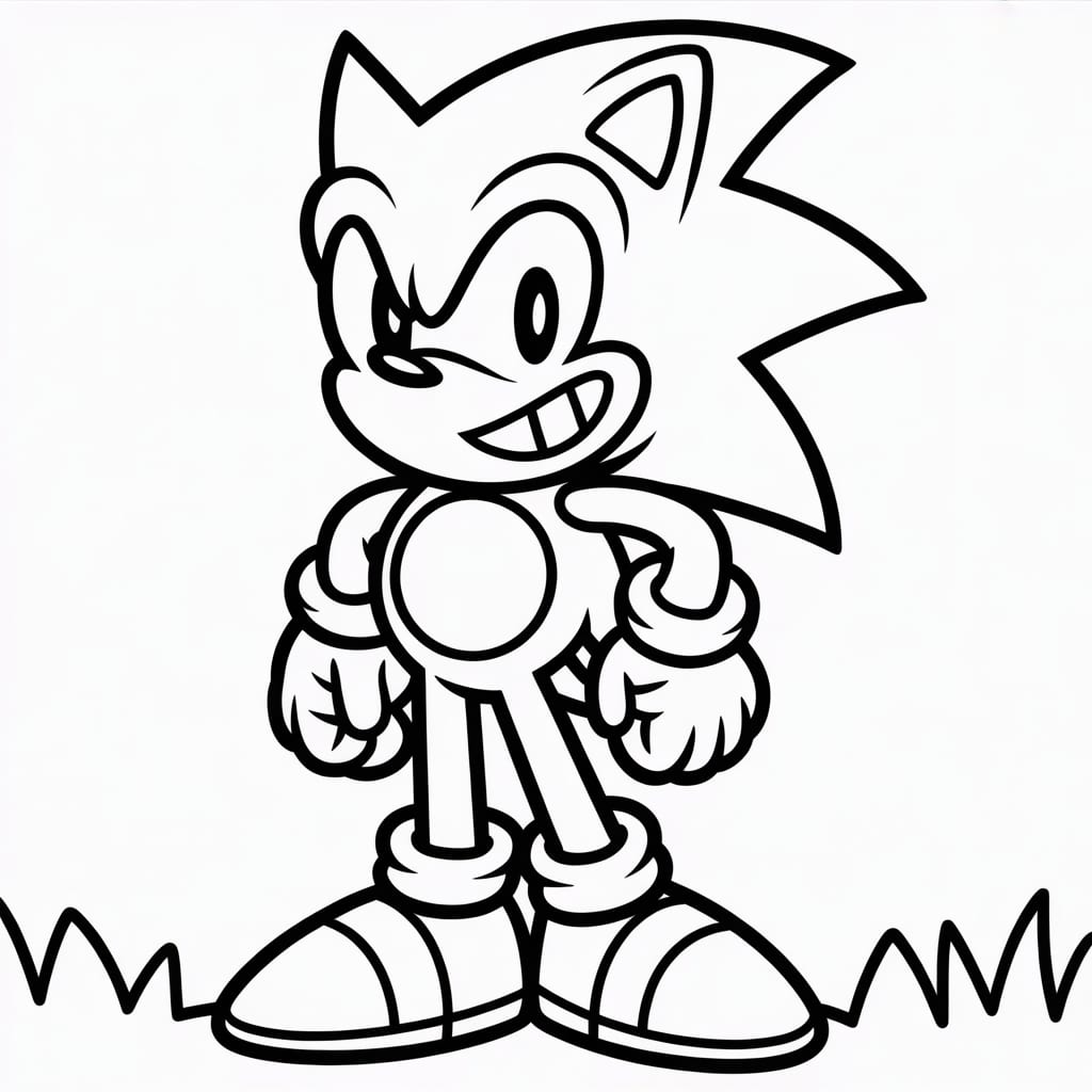 super sonic coloring pages stand