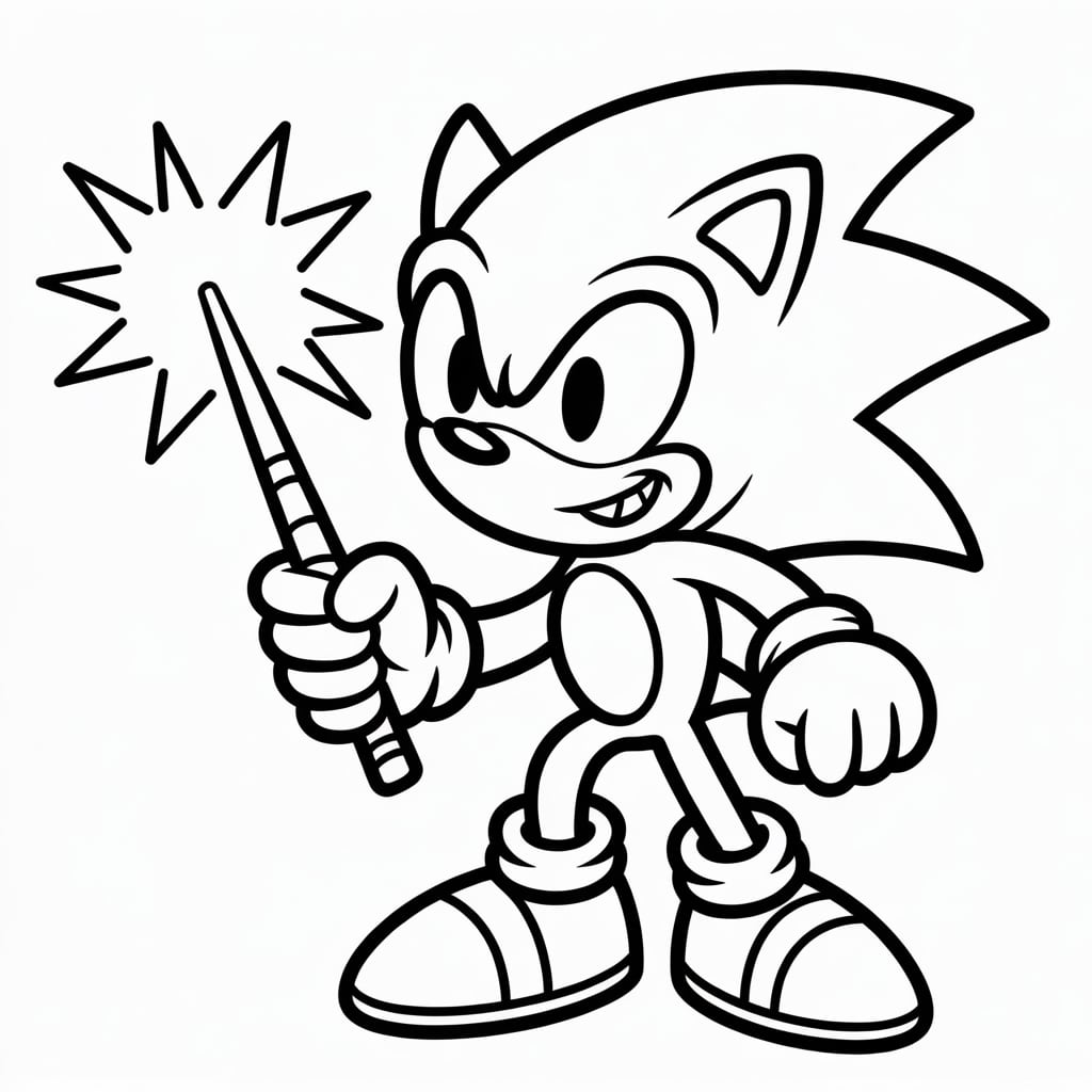 super sonic coloring pages wand