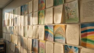 word and image poetry wall