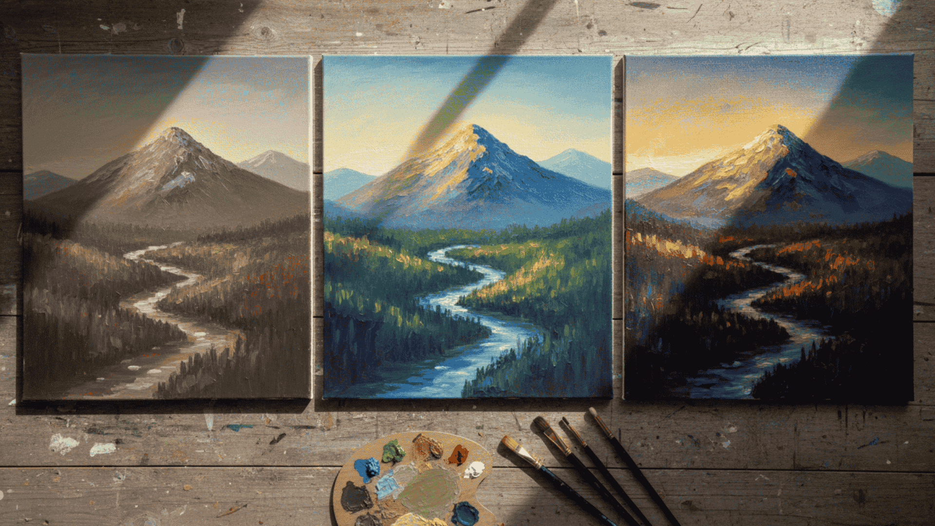 Contrast levels in art composition from none to balanced to excessive