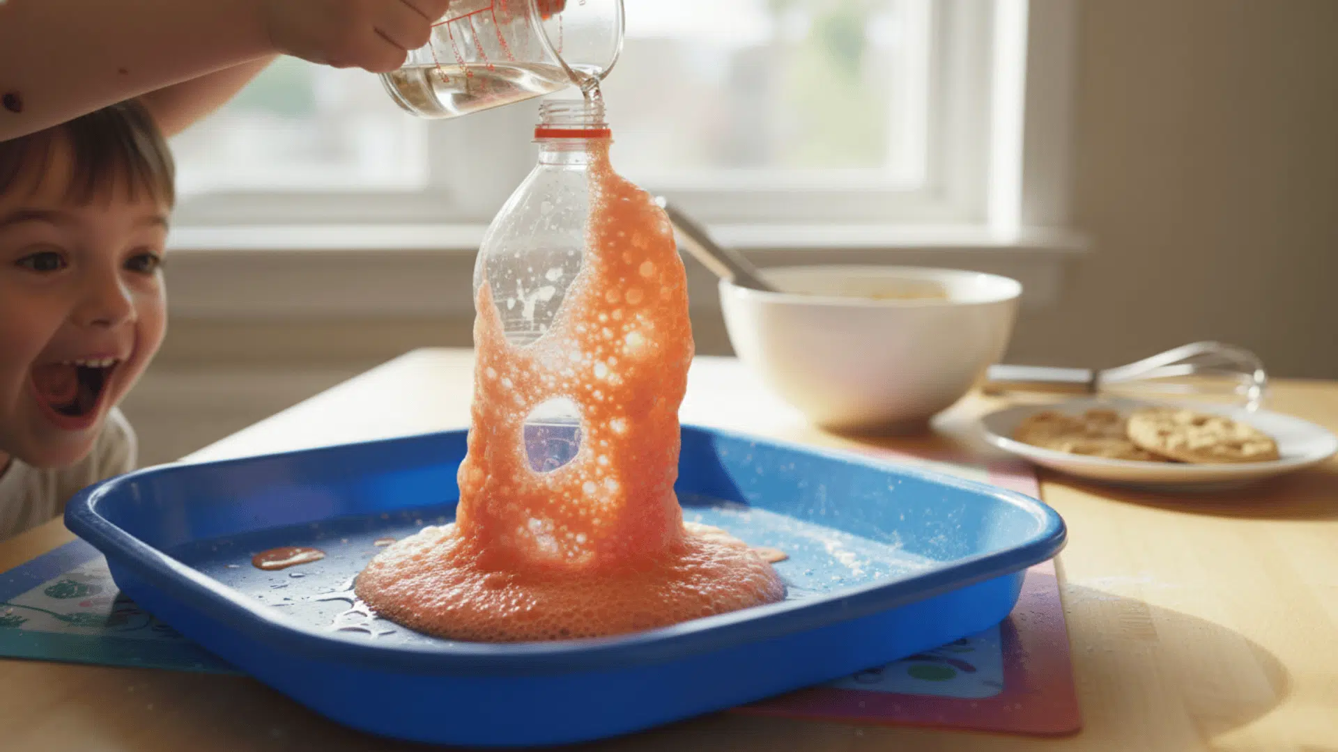 baking soda and vinegar volcano