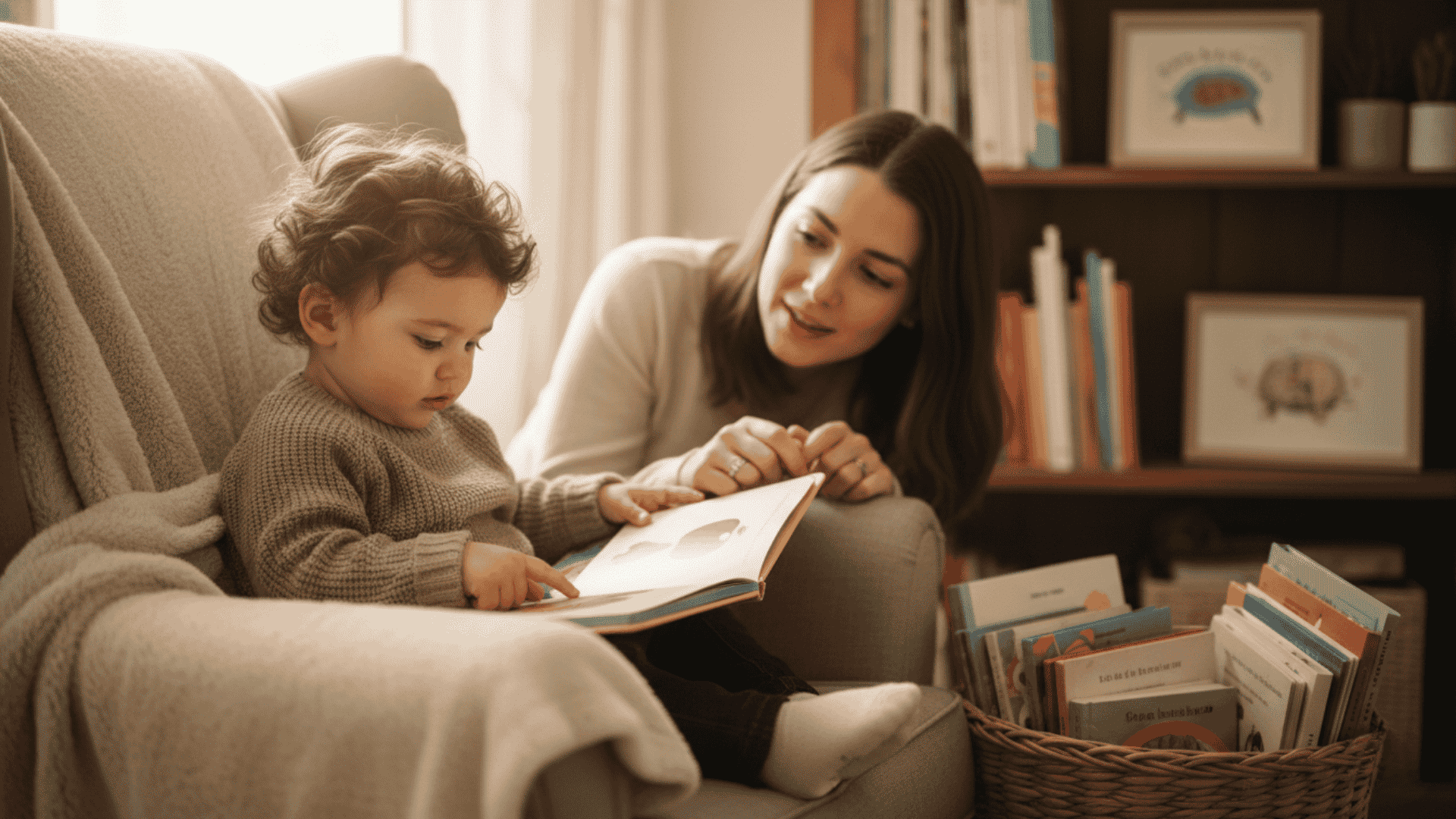 book basket and picture discussion
