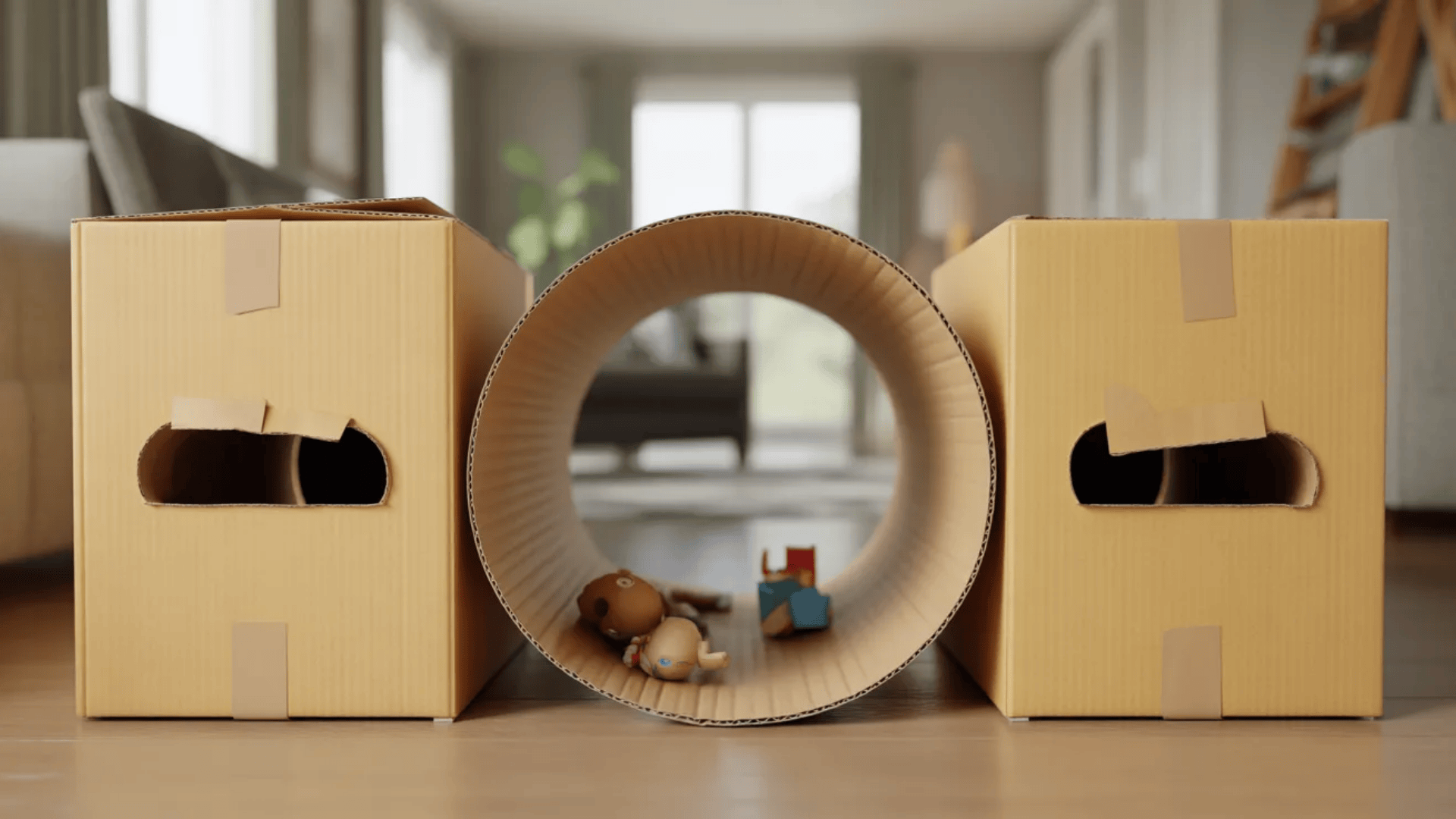 cardboard box tunnel crawl