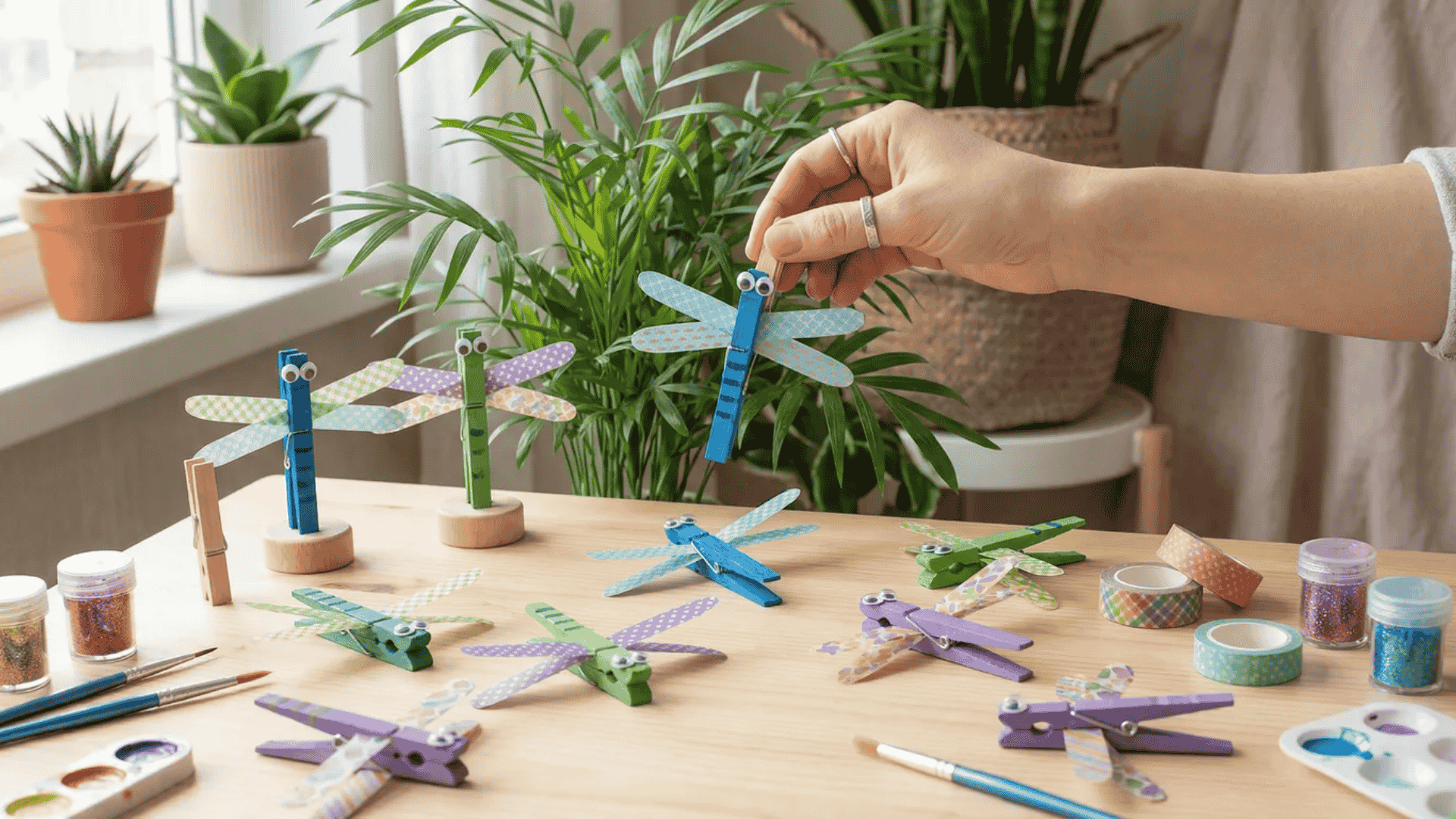 clothespin dragonflies