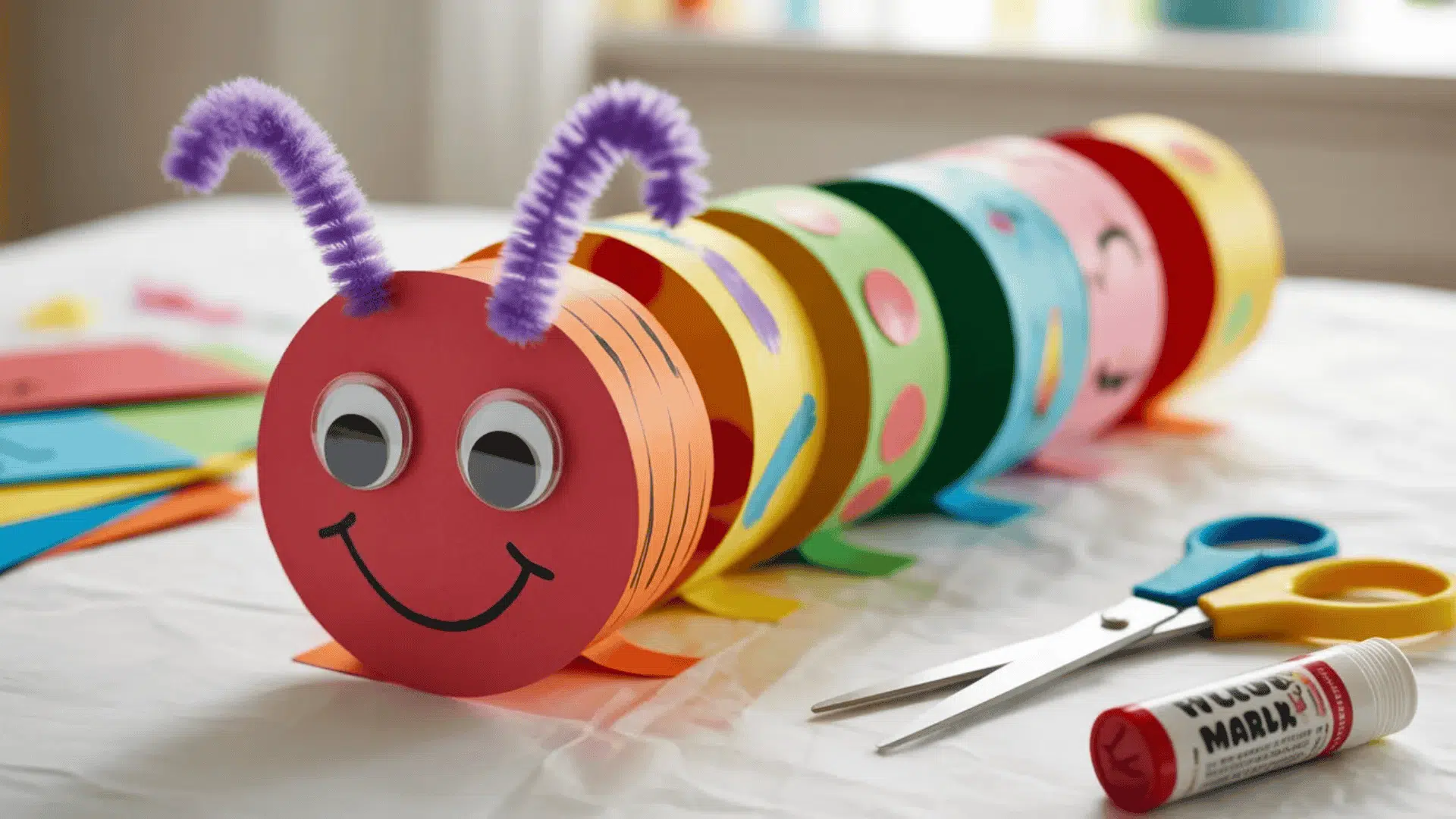 construction paper caterpillar