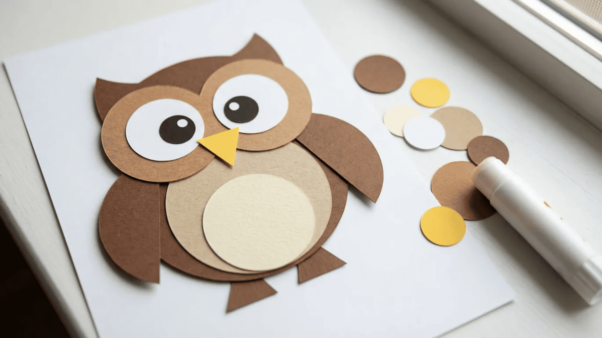 construction paper owl
