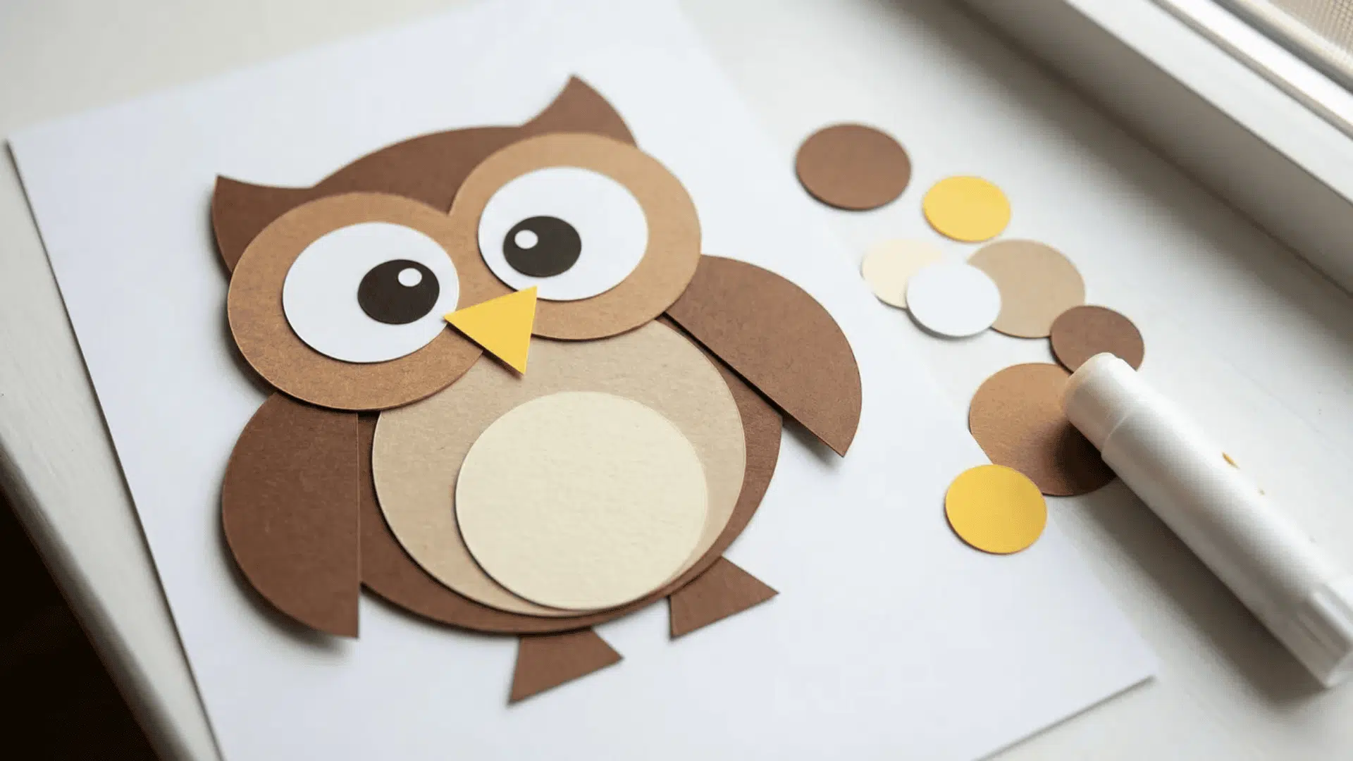 construction paper owl