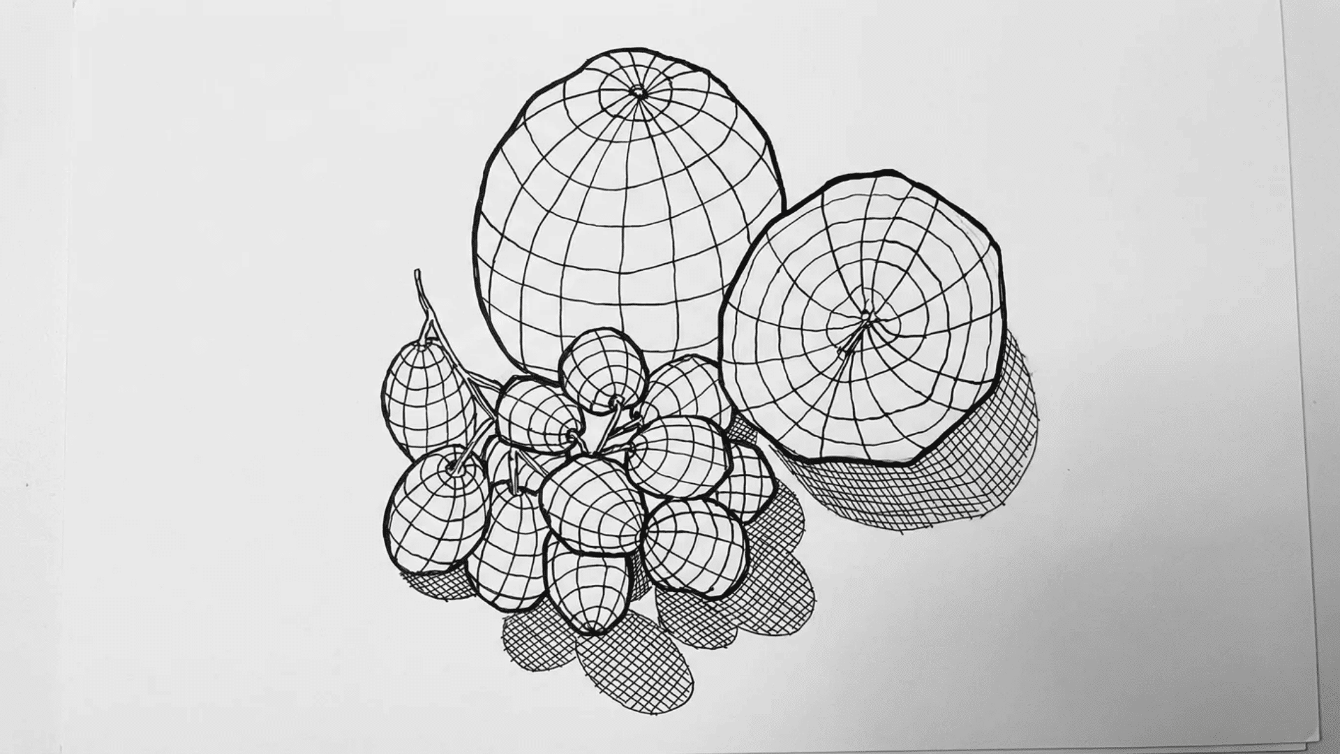 cross contour drawing