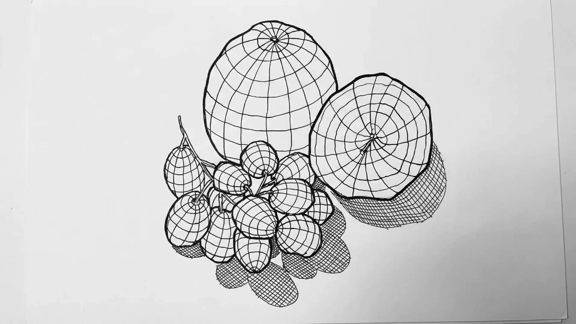 cross contour drawing