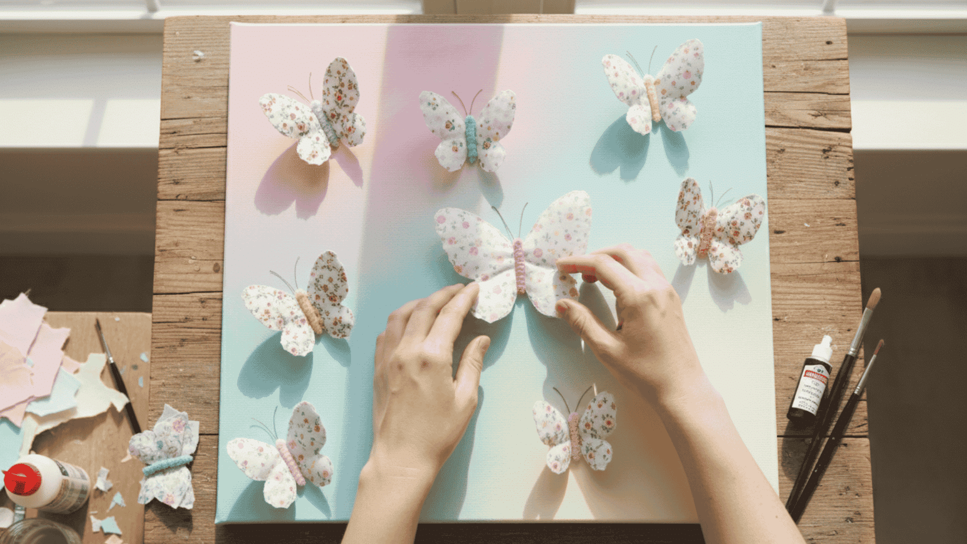 fabric butterfly wall art