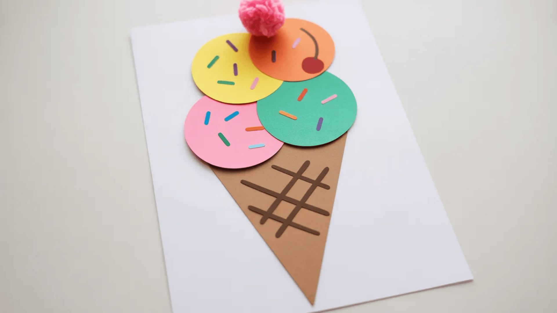 paper ice cream cone craft