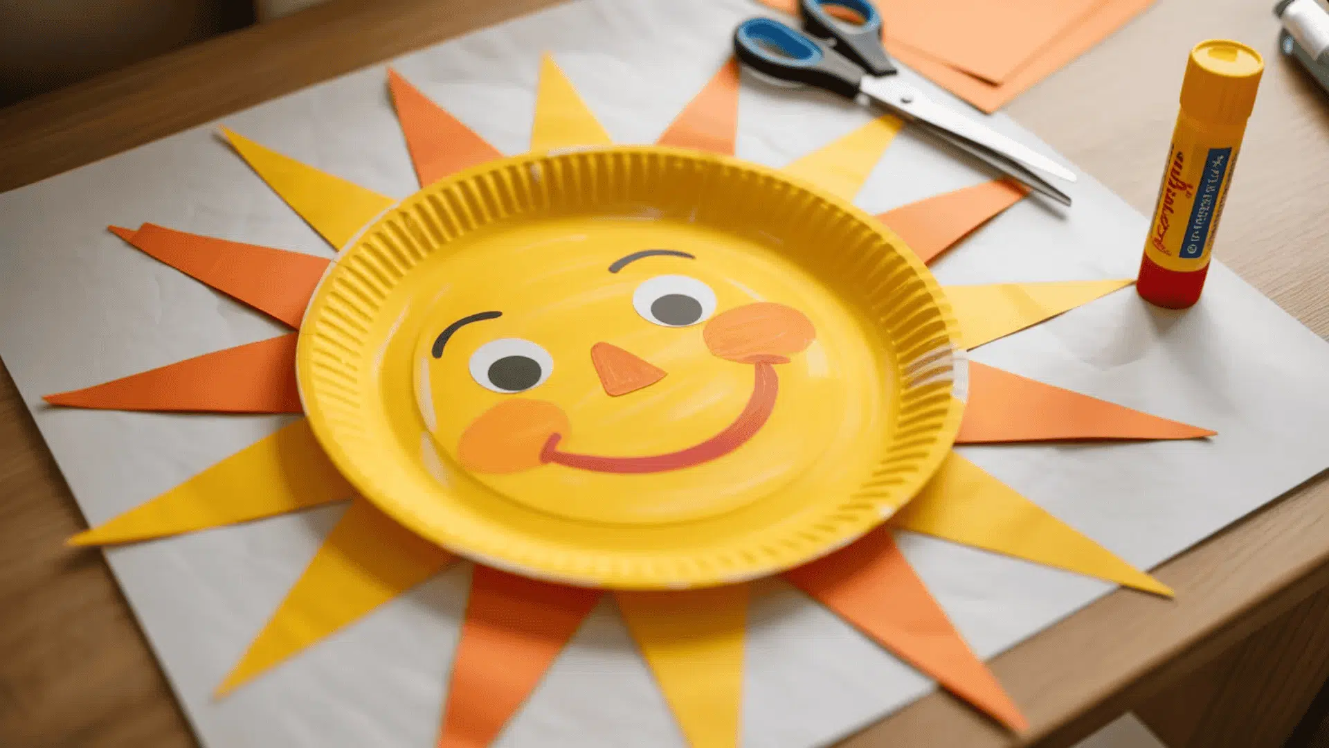 paper plate sun craft
