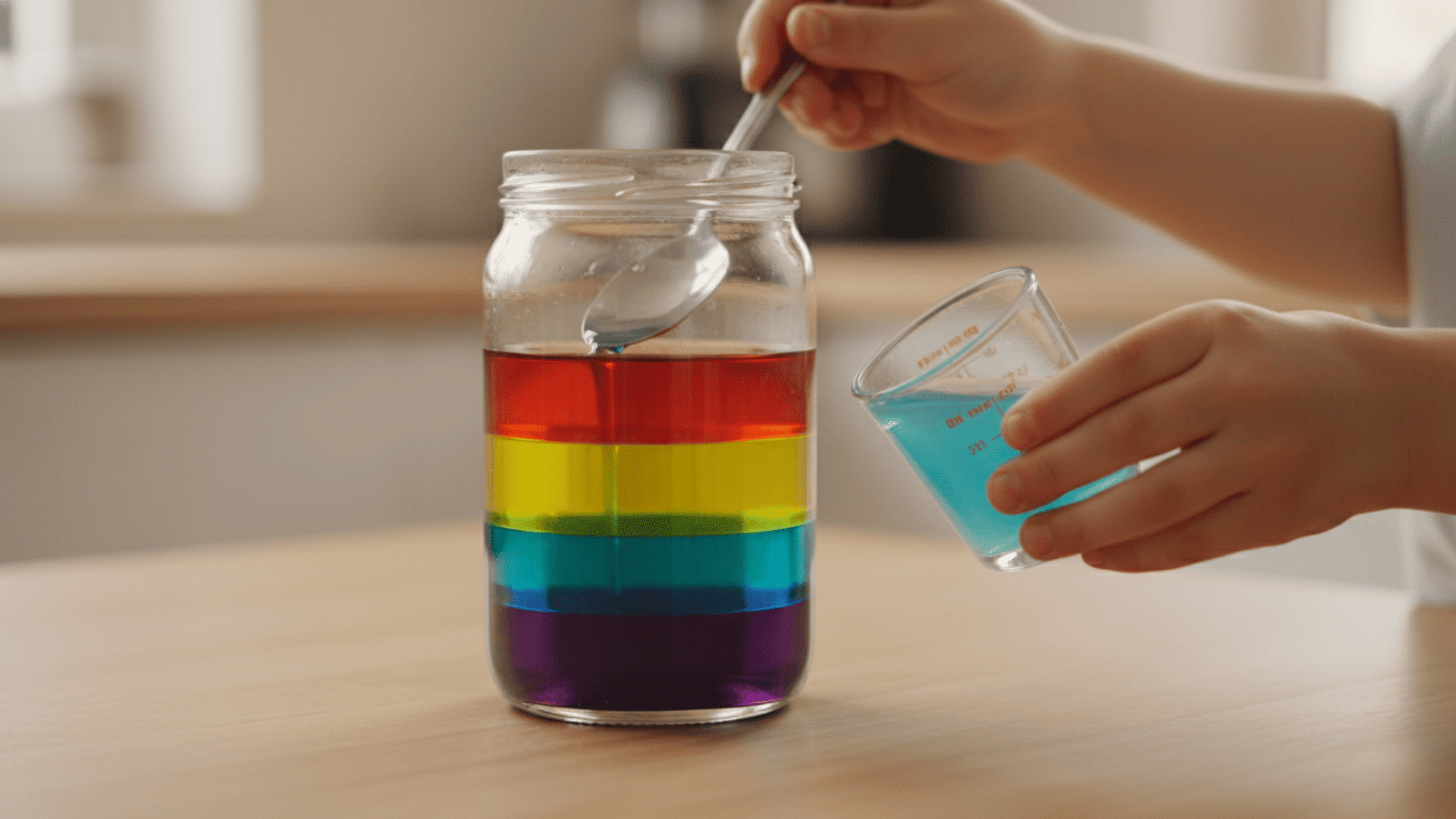 rainbow in a jar density test