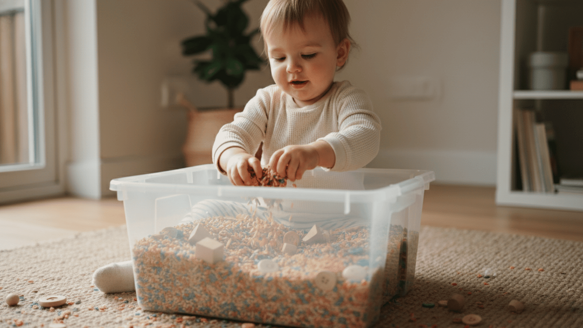 rainbow rice discovery bin