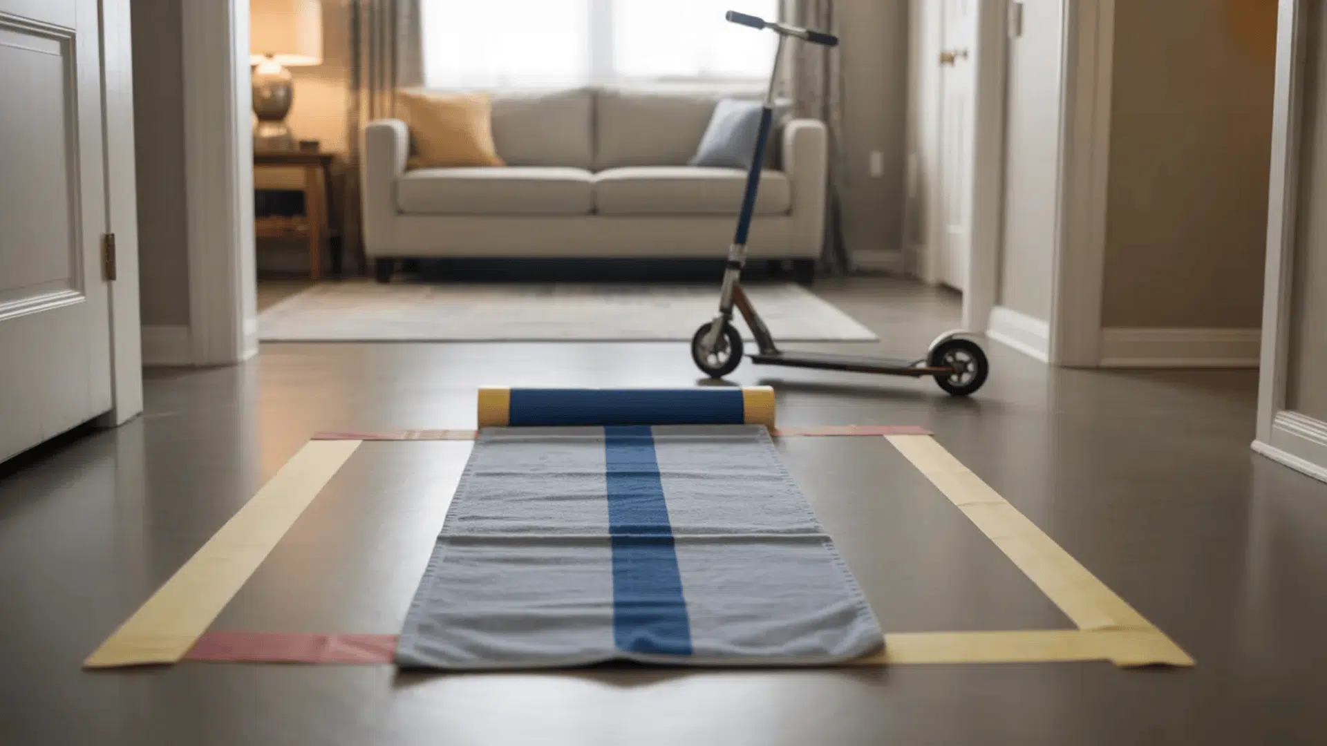 scooter board or towel pull