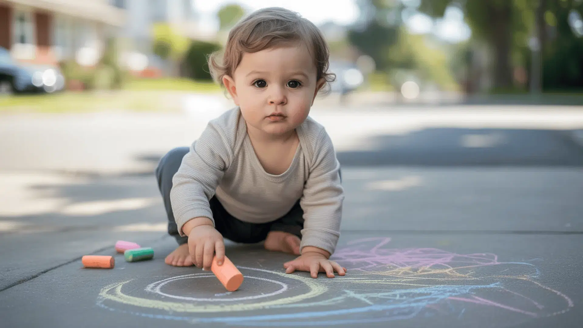 sidewalk chalk drawing