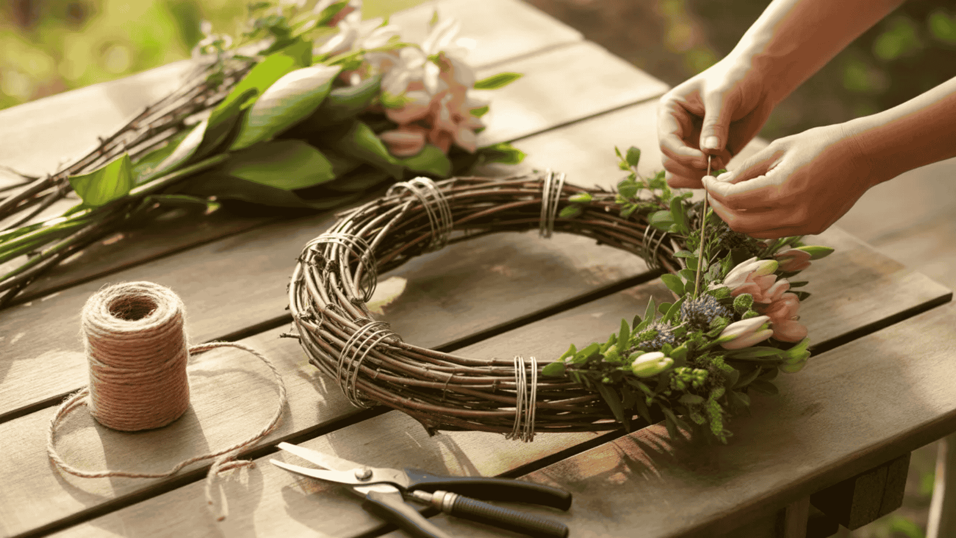 stick and twig spring wreath